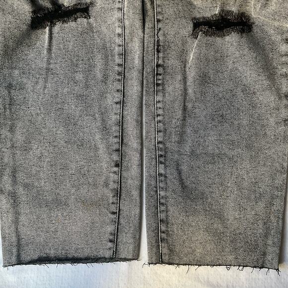 RSQ Women’s High Rise Straight Leg Denim Frayed Jeans, size 30, Gray, NWT - Picture 8 of 11